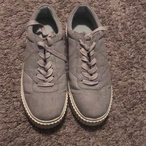 Pastel Blue Platform Low Top Sneakers